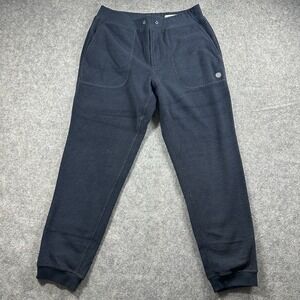 Outerknown Terry Cloth Jogger Sweat Pants Mens Medium Blue Organic Cotton Blend
